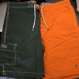 Vintage 90s Polo Ralph Lauren Swimwear Trunks Lot Of 2 Medium